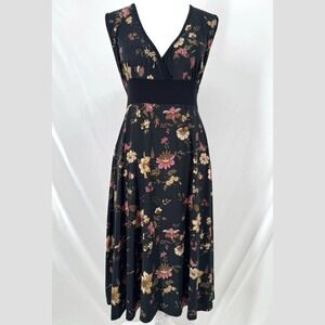 Vintage Whimsigoth Midi Dress XL Boho Fairy Grunge Babydoll Romantic Y2K 90s